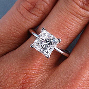1.03 ct Princess Laser Drilled