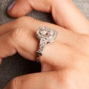 3.08 ct Cushion Brilliant Cut Laser Drilled Diamond